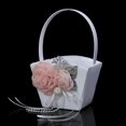 thumbnail image 4 of Suministros de decoración Yotijar blanca símbolo dulce Accesorios nupciales Canasta 2 flores Cojín de boda, 4 of 10