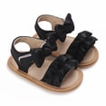 thumbnail image 4 of Otqutp Summer Sandals for Kids Baby Toddler Girls PU Leather Soft Open Toe Summer Sandals Flower Princess Flat Shoes for Summer Flat Sole Shoes, 4 of 5