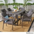 thumbnail image 3 of Christopher Knight Home Abbott Outdoor 7 Piece Wicker Dining Set by  - N/A Grey, 3 of 5