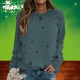 thumbnail image 3 of MVRLSH Essentials Hoodies for Women Soft Printed O Neck Long Sleeve Warm Winter Casual Tops Spring Fall Layering Daily Outfit Match Sweatshirt Green - XL, 3 of 7