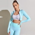 thumbnail image 2 of Seamless Women Yoga Gym Sports Suits Fitness Workout Running Clothing Sportswear Long Sleeve Crop Top Leggings Bra Athletic Set, 2 of 6