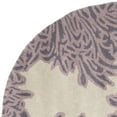 thumbnail image 2 of SAFAVIEH Martha Stewart Chrysanthemum Floral Wool Area Rug, Eggplant, 4' x 4' Round, 2 of 3