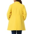 thumbnail image 5 of Agnes Orinda Women's Plus Size Winter Coats Double Breasted Peacoat Outerwear Jackets 3X Yellow, 5 of 7