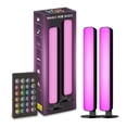 thumbnail image 1 of yeacher RGB Music Sync Ambient Light with 16 Colors, 4 Brightness Levels, and Remote Control for Home, Party, and Streaming Decor (2PCS, PC Material, 25.5x4x3.5cm), 1 of 7