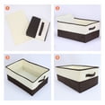 thumbnail image 3 of REGALWOVEN 1 Pack Collapsible Fabric Storage Cube with Handles, Storage Bin Basket for Shelves Closet Clothes Brown 19.7*13.8*9in, 3 of 7