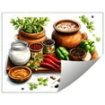 thumbnail image 1 of Wall Stickers for Living Room Colorful Fruit and Vegetable Design PVC Decorative Decal 40 cm x 50 cm, 1 of 7