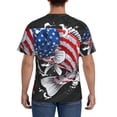 thumbnail image 3 of Vsdgher Largemouth Bass Fish in USA Print Men's Dry Fit Mesh Athletic Shirts Moisture Wicking Tennis T-Shirt Tops, 3 of 9