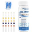 thumbnail image 1 of 6 IN 1 Test Strips Kit for Swimming Pool Water Testing  PH Test Paper   with 2 Pairs of Earplugs 100 Strips, 1 of 8