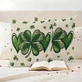 thumbnail image 3 of St Patrick's Day Outdoor Waterproof Pillow Covers, Green Lucky Shamrock Love Spring Beige Decorative Square Throw Pillowcase Sofa Cushion Sham for Patio/Couch/Chair, 18"x18" 2 Pack, 3 of 8