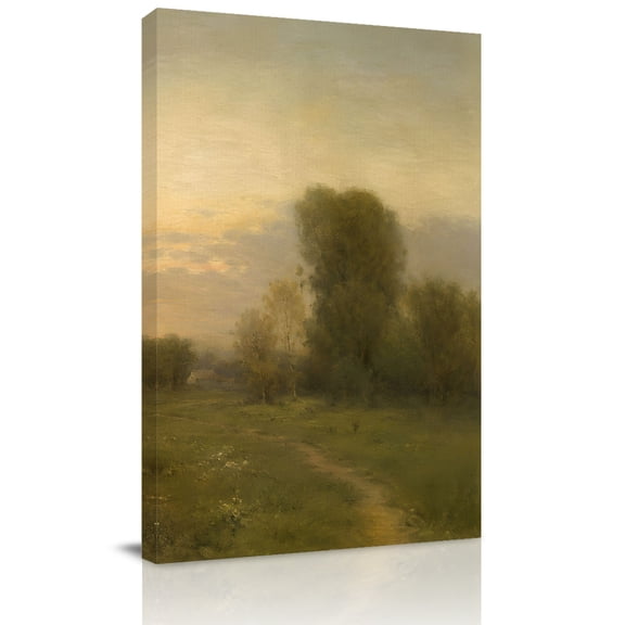 Canvas Wall Art, Farmhouse Scenery Framed Canvas Prints for Bedroom Bathroom, Vintage Country Rural Nature View Gallery Wrapped Wall Decor for Home Office, Gifts, 11"x14" Ship Next Day