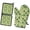 St. Patrick's Day, variant on St. Patrick's Day and Mustaches Kitchen Oven Mitt and Pot Holder Set 2 Pcs, Heat Resistant Up To 392 °F, for Baking, Cooking and Grilling