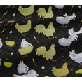 thumbnail image 5 of oneOone Cotton Jersey Black Fabric Hen Fabric For Sewing Printed Craft Fabric By The Yard 58 Inch Wide-9W, 5 of 6