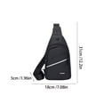 thumbnail image 3 of Bolsa bandolera para hombre con agujero para auriculares - Mochila de pecho resistente al agua para senderismo, acampada y uso diario, 3 of 8