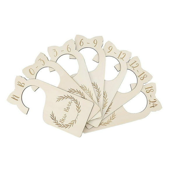 7pcs  Closet Size Divider Wooden  Closet Organizers Hanging Closet Dividers from  to 24 Months for Home Nursery  Clothes