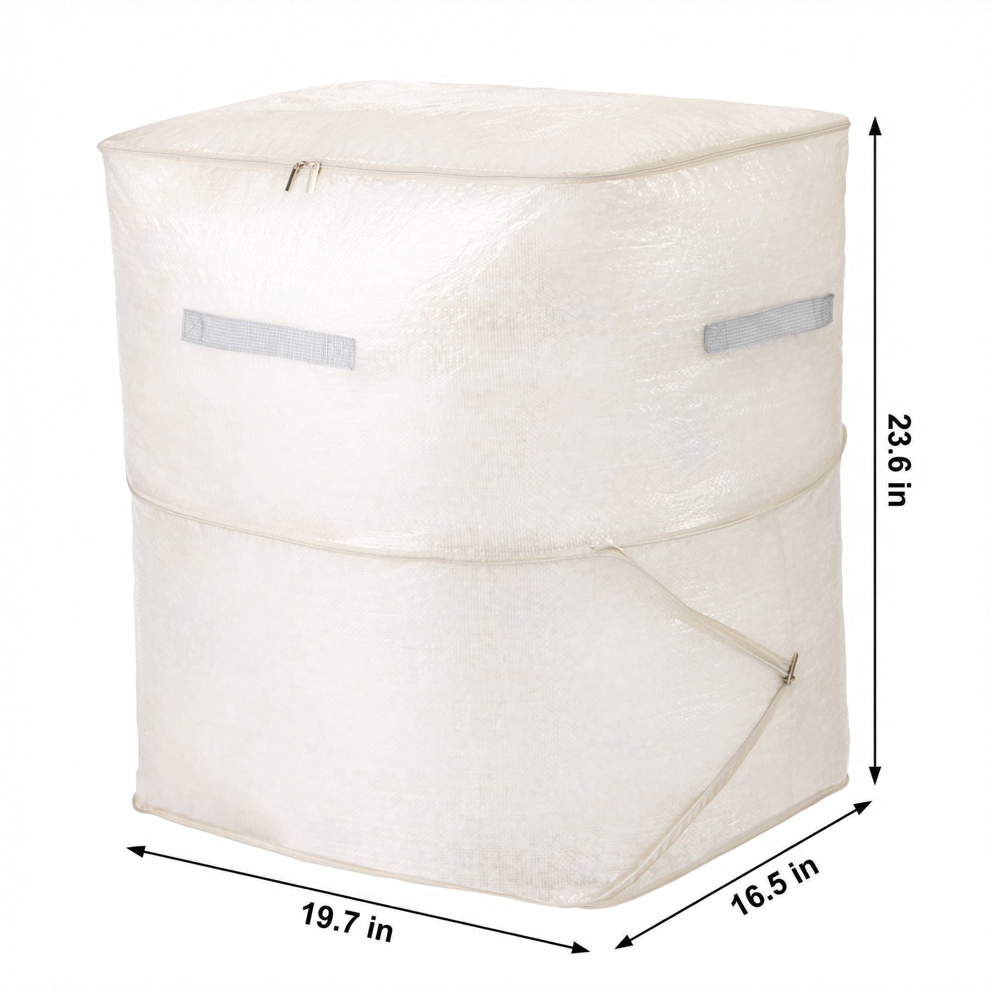 Unique Bargains Portable Storage Bags for Organizing Clothing Grey 19.7"x16.5"x23.6"