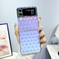 thumbnail image 4 of for Samsung Galaxy Z Flip 3 5G Case for Women, Cute 3D Holographic Laser Gradient Glitter Bling Sparkly Shiny Hard PC Shockproof Clear Slim Girls Protective Case for Galaxy Z Flip 3 5G, Blue, 4 of 5