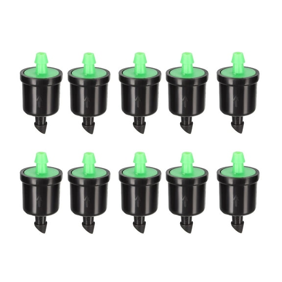 Pressure Compensating Dripper 8GPH 30L/H Emitter for Garden Lawn Drip Irrigation with Barbed Hose Connector Grey 20pcs