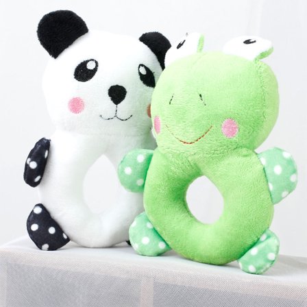 Toyvian Puppy Chews Squeaky Toys Plush Green Dog Owners Training Time 1Set