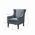 thumbnail image 6 of Pemberly Row Hardwood and Polyester Wing Chair in Blue/Espresso, 6 of 6