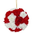 12 in. Valentines Day Red and White Peony Hanging Ball - Walmart.com