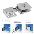 thumbnail image 5 of Paquete de 4 bisagras para puertas de vidrio, bisagras para gabinetes de vidrio, bisagras para vitrinas de vino y bisagras para exhibidores de vidrio s202412244871, 5 of 5