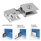 thumbnail image 5 of Paquete de 4 bisagras para puertas de vidrio, bisagras para gabinetes de vidrio, bisagras para vitrinas de vino y bisagras para exhibidores de vidrio s202412244871, 5 of 5