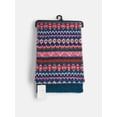 thumbnail image 4 of Free Assembly Women’s Fair Isle Wool Blend Scarf, Dark Blue, 4 of 4