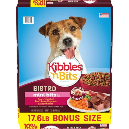Kibbles 'n Bits Bistro Mini Bits Small Breed Oven Roasted Beef Flavor Dog Food, (Best Behaved Small Dog Breeds)