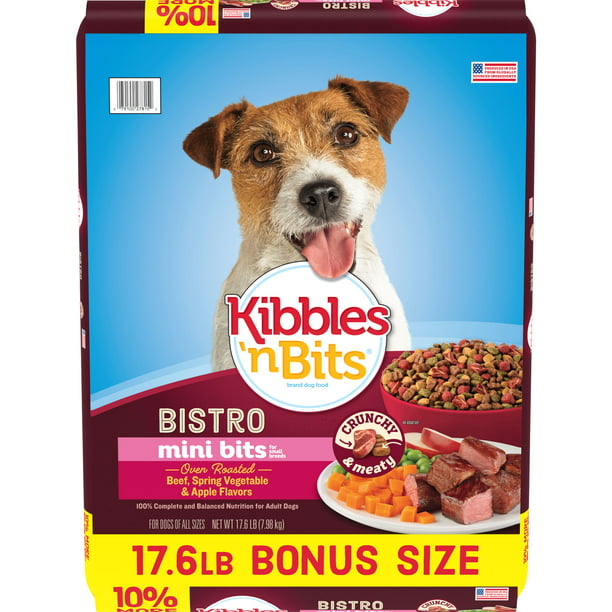 Kibbles N Bits Bistro Mini Bits Small Breed Oven Roasted Beef Flavor Dog Food 176-pound - Walmartcom
