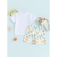 thumbnail image 5 of Toddler Boy Shorts Outfit Letter Print Short Sleeve T-Shirt with TreeCar Print Shorts for Summer, 5 of 10