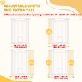 thumbnail image 2 of PawHut Dog Gate with Cat Door, 2 Extension Kits, 30"-41" Width, 42" High, 2 of 4