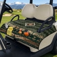thumbnail image 3 of Whosucclay Southwestern Geometric Diamond Pattern Quilted Golf Cart Seat Covers, Quick Dry Foldable Keeps Seat Cool 4 Front Pocket for 2-Person Carts, 3 of 9