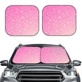 thumbnail image 2 of Balery 2 Piece Breast Cancer Pink Ribbons Awareness Car Windshield Sun Shade|Foldable Front Windshield Shade for Car Front Window for Most Sedans SUV Truck-Small, 2 of 7