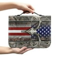 thumbnail image 2 of Xoenoiee Hunting Camo Antler US Flag Pattern Bible Covers for Women Men PU Leather Bible Case Bible Bag Tote Book Carrying Case Christian Bible Accessories with Handle, XL, 2 of 7