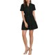 thumbnail image 1 of Vestido de camisa de manga corta con cuello rizado INSPIRE CHIC para mujer M Negro, 1 of 7