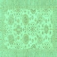 thumbnail image 1 of Ahgly Company Indoor Square Oriental Turquoise Blue Traditional Area Rugs, 6' Square, 1 of 4