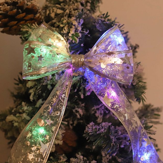 Guirnalda de luces navideñas decorativas Nikou reutilizables para el hogar luz plateada de colores 10 m 100 LED