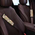 thumbnail image 3 of Chririnla Flowers Pattern Car Seat Belt Pads 2 Pack Seat Belt Shoulder Pad Waterproof Quick Magic Tape Suitable for Vehicle SUV, 3 of 8