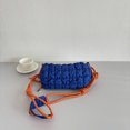 thumbnail image 4 of Bolso Bandolera Acolchado para Mujer Con Correa Cuerda Trenzada Diario () Azul, 4 of 5