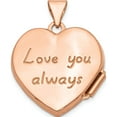 thumbnail image 3 of 14K Rose Gold 18mm Scrolled Love You Always Heart Locket (24 X 18.6) Made In China xl664, 3 of 5