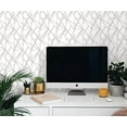 thumbnail image 5 of Quartz Geometric Peel and Stick Wallpaper (Harbor Grey), 5 of 8