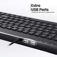 thumbnail image 3 of Miniteclado Perixx PERIBOARD-409H con cable USB con 2 concentradores USB, 3 of 8