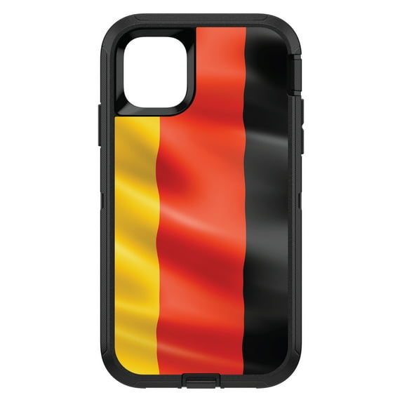 DistinctInk Custom SKIN / DECAL compatible with OtterBox Defender for iPhone 11 Pro MAX (6.5" Screen) - Germany Waving Flag