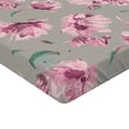 thumbnail image 4 of Ambesonne Nature Fitted Sheet, Garden Look Art Flower Print, Queen Size, Jade Green and Rose, 4 of 5