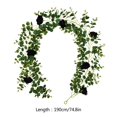 thumbnail image 4 of Artificial Plant 26 Fork Rose Leaf Rattan Indoor Home Decorations Halloween Black Decoration, 4 of 12