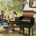 thumbnail image 3 of KingChii PID 3.0 Wood Pellet Smoker & Grill BBQ with Folding Legs, 456 sq. in Cooking Area, Auto Temperature Control for Outdoor Patio RV, Yellow-Brown, 3 of 8