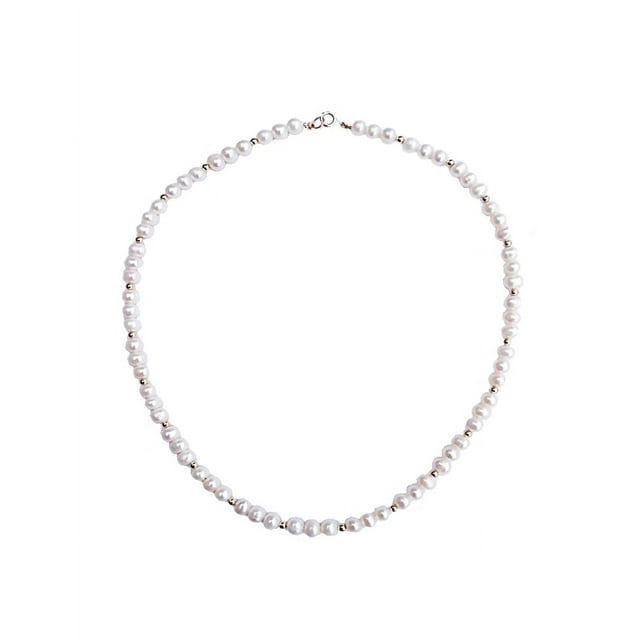 Collar Perlas Cultivadas AAA GREG J.M. Con Broche Asa y Divisiones De Oro Solido 14k A077