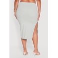 thumbnail image 4 of Women's Plus Size High Waisted Soft Knit Midi Skirt, 4 of 4