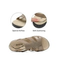 thumbnail image 2 of DREAM PAIRS Flat Sandals for Women Comfortable Elastic Strap Walking Sandals Rhinestone Open Toe Casual Sandals, 2 of 5