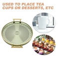 thumbnail image 5 of Raindrops  Tea Tray Decorative Circle for Coffee Table Round Centerpiece Green, 5 of 8